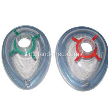 Maschera di protezione per anestesia medica trasparente in PVC di buona qualità